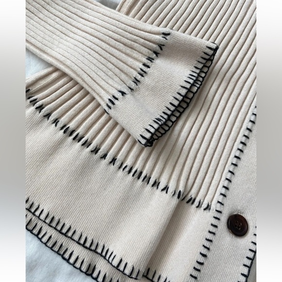 KHAITE $1120 THE TEAGAN RIBBED KNIT CARDIGAN SWEATER M EXCELLENT UNWORN - Picture 12 of 13